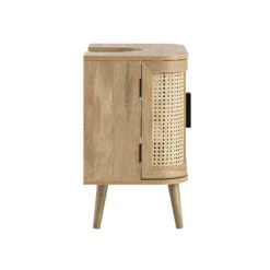 Izzy Curved Rattan Undersink Unit, Natural -Daals FT UDS 02 NAT WB5