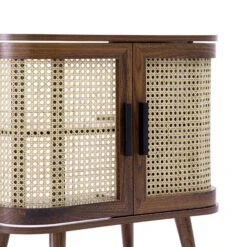 Izzy Curved Rattan Undersink Unit, Walnut -Daals FT UDS 02 WALN detail1