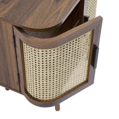 Izzy Curved Rattan Undersink Unit, Walnut -Daals FT UDS 02 WALN detail2