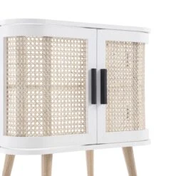 Izzy Curved Rattan Undersink Unit, White -Daals FT UDS 02 WHITE detail1