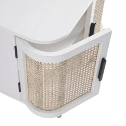Izzy Curved Rattan Undersink Unit, White -Daals FT UDS 02 WHITE detail2