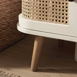 Izzy Curved Rattan Undersink Unit, White -Daals FT UDS 02 WHITE scene5