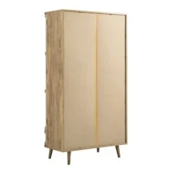 Izzy Curved Rattan Double Wardrobe, Natural -Daals FT WARD 05 NAT WB6