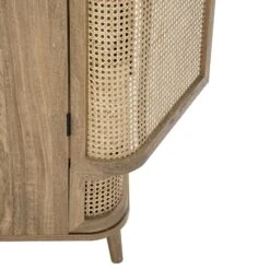 Izzy Curved Rattan Double Wardrobe, Natural -Daals FT WARD 05 NAT detail3