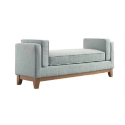 Dipley Sage Woven Fabric Upholstered Bench -Daals GCSF 2339 SAGE WOV BENCH WB2