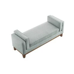 Dipley Sage Woven Fabric Upholstered Bench -Daals GCSF 2339 SAGE WOV BENCH WB3