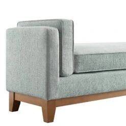 Dipley Sage Woven Fabric Upholstered Bench -Daals GCSF 2339 SAGE WOV BENCH detail1