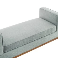 Dipley Sage Woven Fabric Upholstered Bench -Daals GCSF 2339 SAGE WOV BENCH detail2
