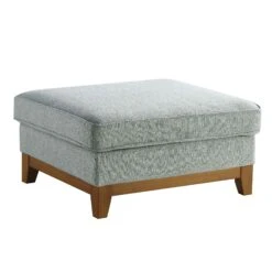 Dipley Sage Woven Fabric Storage Footstool -Daals GCSF 2339 SAGE WOV STOOL WB2