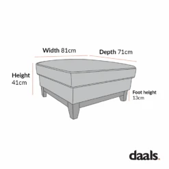Dipley Sage Woven Fabric Storage Footstool -Daals GCSF 2339 STOOL CHART