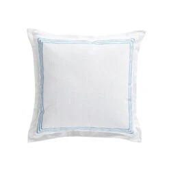 Belvedere Royal Blue Cord Embroidered Cotton Cushion