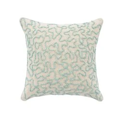 Dulcie Blue Wool French Knot Cushion