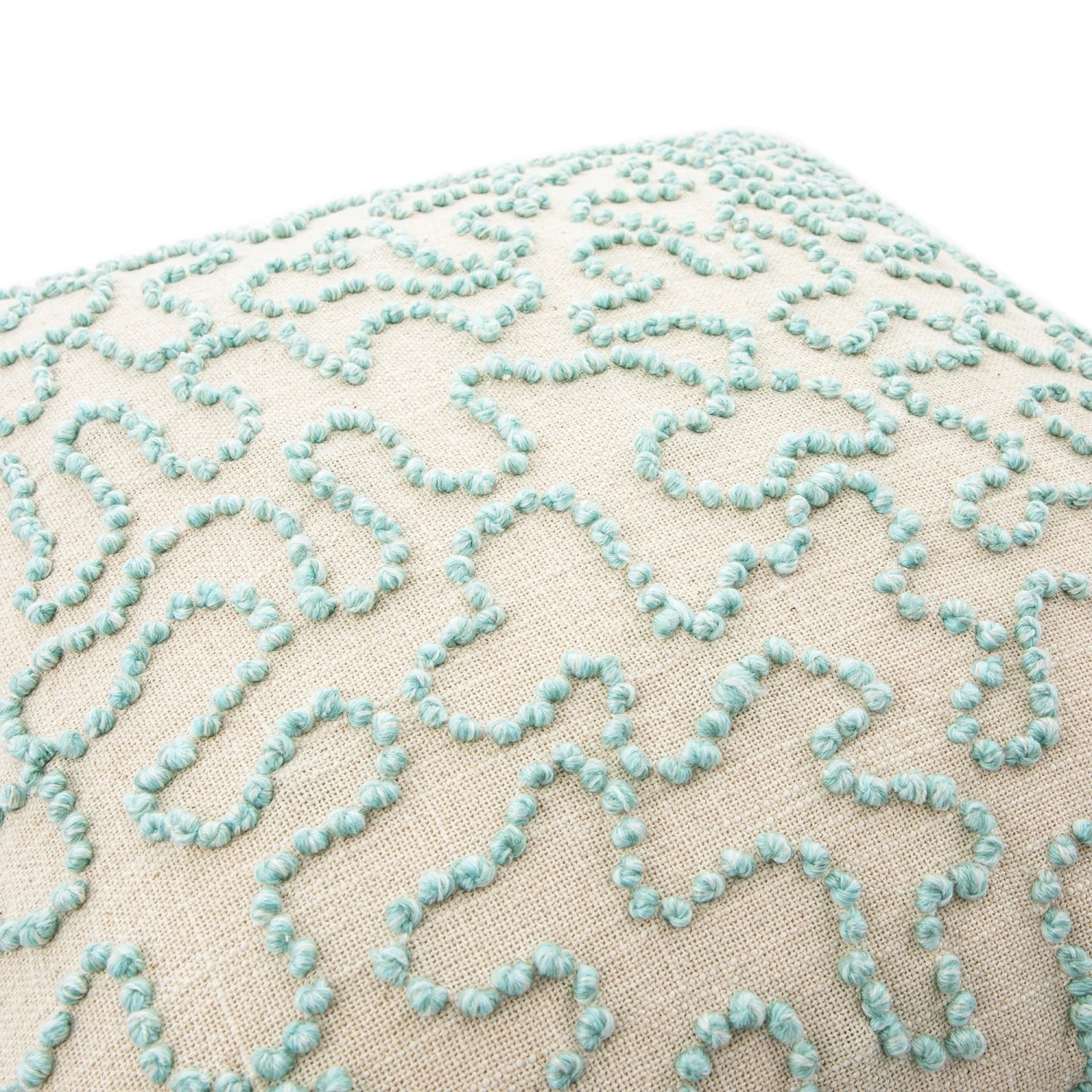 Dulcie Blue Wool French Knot Cushion 2 Dulcie Blue Wool French Knot Cushion - Image 2