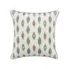 Patola Ikat Slate Blue And Pink French Knot Linen Cushion