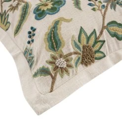 Flora & Fauna Hand Embroidered Jacobean Oasis Cushion -Daals HW CUSH JACOOASIS detail4