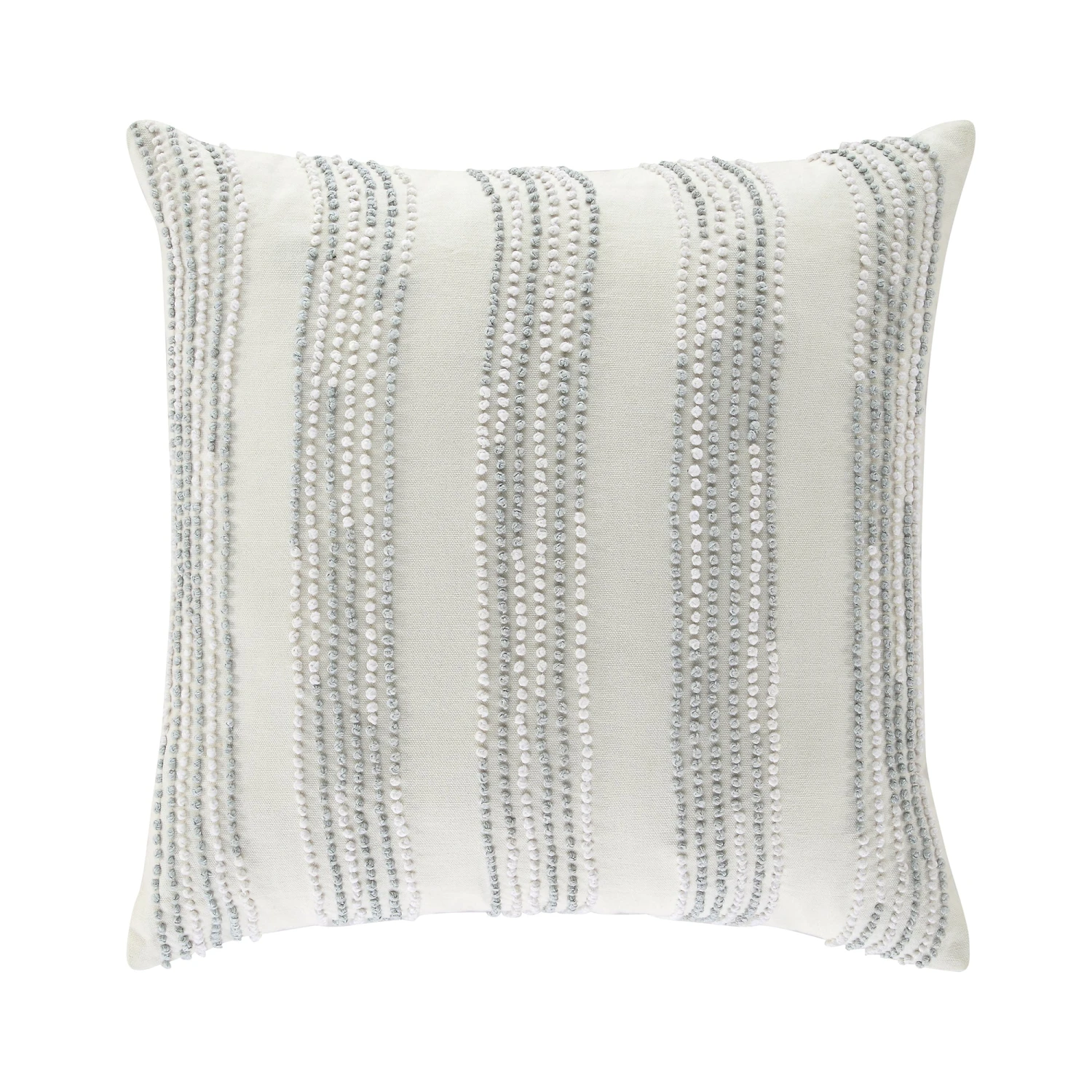 Indigo Collection Laguna French Knot White & Blue Cotton Cushion 4 Indigo Collection Laguna French Knot White & Blue Cotton Cushion - Image 4