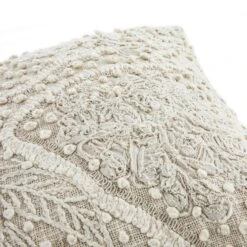 Maison Neutral Josie Embroidered French Knot Cushion -Daals HW CUSH MAISON JOSIE detail2
