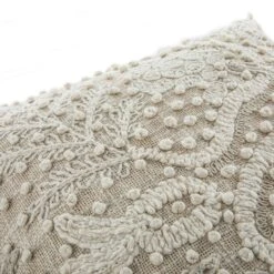 Maison Neutral Josie Embroidered French Knot Cushion -Daals HW CUSH MAISON JOSIE detail5