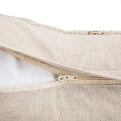 Maison Neutral Sophia Jute Lace Embroidered Cushion -Daals HW CUSH MAISON SOPHIA detail4