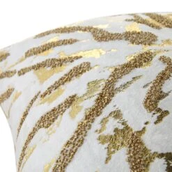 Luxe Collection Starburst Gold Foil Hand Beaded Velvet Cushion -Daals HW CUSH STARBURST45 detail3