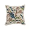 Flora & Fauna Hand Embroidered Tropical Bird Garden Cushion