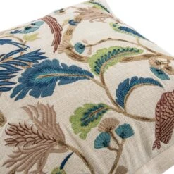 Flora & Fauna Hand Embroidered Tropical Bird Garden Cushion -Daals HW CUSH TROPICBIRDGARDEN detail2 ead652e6 0c32 4371 8640 429327dca662