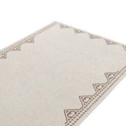 Atlan Cream & Taupe Handwoven Wool Rug -Daals KI ATLAN RUG TAUPE detail1