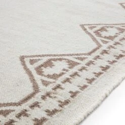 Atlan Cream & Taupe Handwoven Wool Rug -Daals KI ATLAN RUG TAUPE detail2