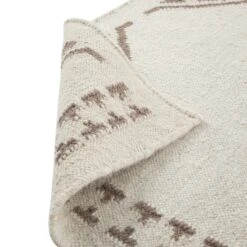 Atlan Cream & Taupe Handwoven Wool Rug -Daals KI ATLAN RUG TAUPE detail3