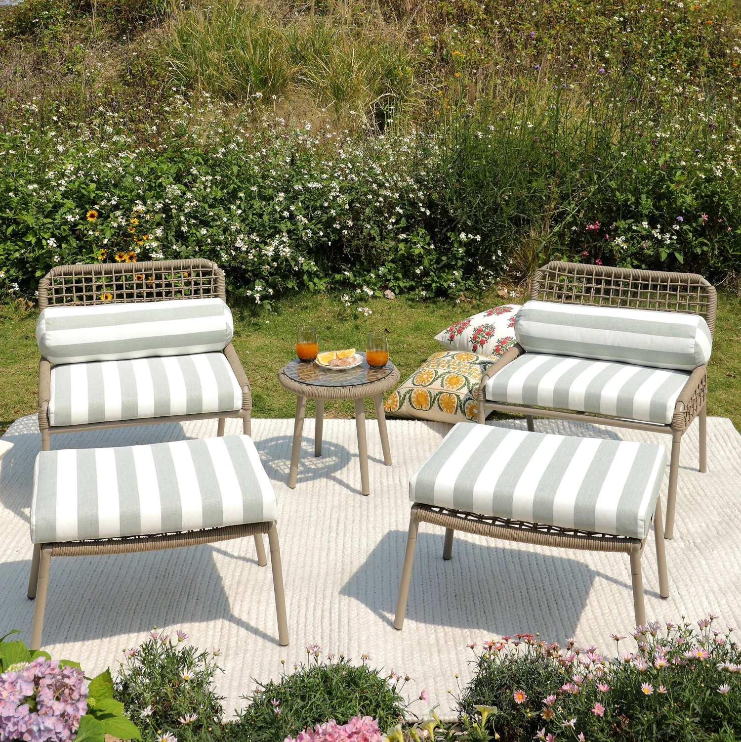 Aurora Cream Outdoor Hand Braided PET Rug 2 Aurora Cream Outdoor Hand Braided PET Rug - Image 2