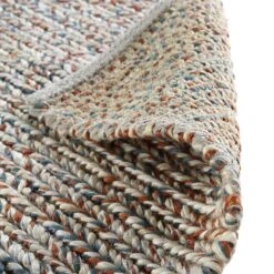 Aurora Hand Braided Bronze & Teal Jute Rug -Daals KI AURORA RUG detail1