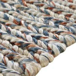 Aurora Hand Braided Bronze & Teal Jute Rug -Daals KI AURORA RUG detail3