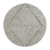 Avanti Handwoven Salt And Pepper Diamond Bobble Wool Round Rug
