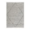 Avanti Handwoven Salt And Pepper Diamond Bobble Wool Rug