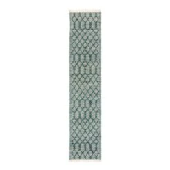 Avanti Handwoven Aquamarine Bobble Wool Runner