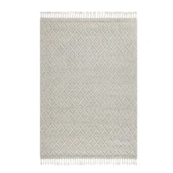 Avanti Handwoven Cream Bobble Wool Rug