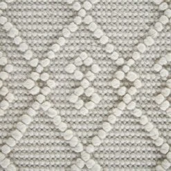Avanti Handwoven Cream Bobble Wool Rug -Daals KI AVANTI RUG WH detail2