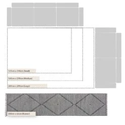 Avanti Handwoven Salt And Pepper Diamond Bobble Wool Runner -Daals KI AVANTI RUNNER DIAM CHART