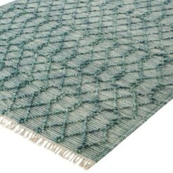 Avanti Handwoven Aquamarine Bobble Wool Rug -Daals KI AVANTIRUG BL detail1