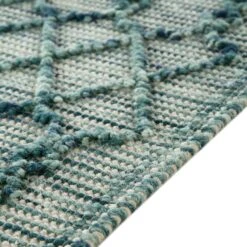 Avanti Handwoven Aquamarine Bobble Wool Rug -Daals KI AVANTIRUG BL detail4