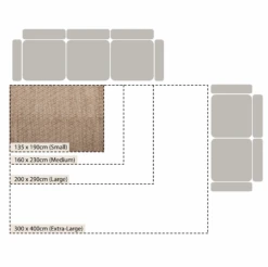 Casablanca Trellis Handwoven & Knotted Natural Jute Rug -Daals KI CASABLANCA RUG CHART