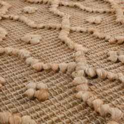 Casablanca Trellis Handwoven & Knotted Natural Jute Round Rug 10 Casablanca Trellis Handwoven & Knotted Natural Jute Round Rug -Daals KI CASABLANCA RUG ROUND detail3