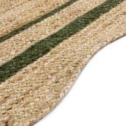 Evie Hand Braided Jute Scallop Green Runner -Daals KI EVIE RUG GREEN RUNNER detail4