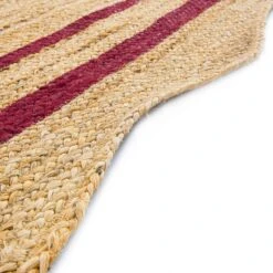Evie Hand Braided Jute Scallop Scarlet Red Runner -Daals KI EVIE RUG RED RUNNER detail4