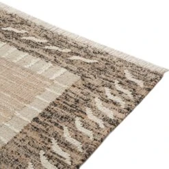 Ezri Border Brown Handwoven Wool & Jute Rug -Daals KI EZRI RUG detail2