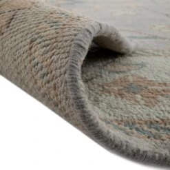 Premium Hand-Knotted Heritage Collection Florentine Ice Blue New Zealand Wool Rug -Daals KI FLORENTINE RUG BLUE detail5