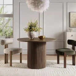 Geo Curve Cream Hand Tufted New Zealand Wool Rectangular Rug -Daals KI GEOCURVE RUG scene2