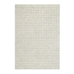 Harlem Cream Wool And Jute Checkered Hand Tufted Rectangular Rug