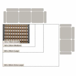 Havana Smoke & Amber Indoor Outdoor Handwoven Rug -Daals KI HAVANA RUG PET CHART