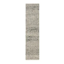 Indra Dark Grey Handwoven Wool Runner